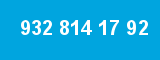 932 814 17 92 932 814 17 92